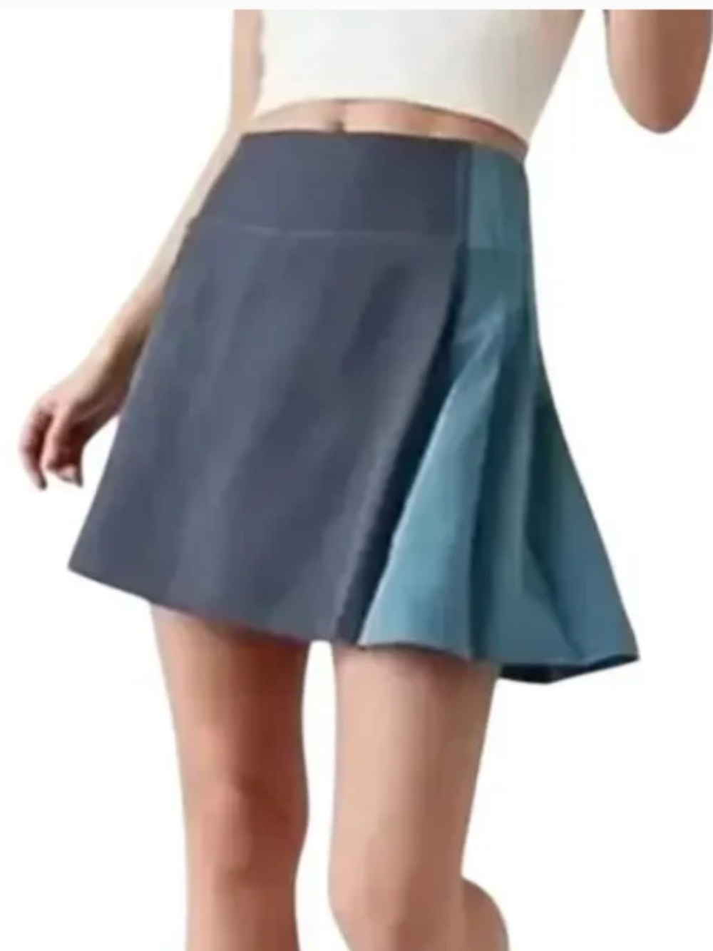 Athleta Fairway Pleated Skort Granite Blue NWT Size Large